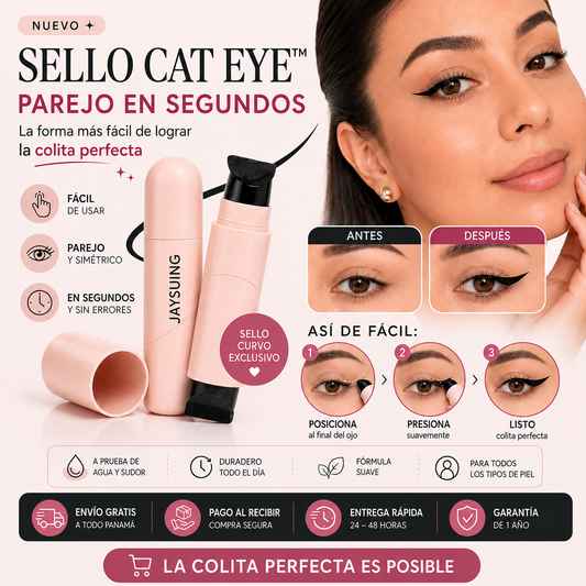 Delineador Sello Cat Eye para un Trazo Parejo en Segundos