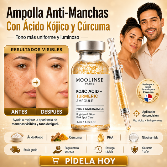 Ampolla Correctora de Manchas con Ácido Kójico y Cúrcuma para un Tono Uniforme y Luminoso